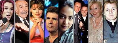 Success over there: Joss Stone, Sean Connery, Jane Leeves in Frasier, Simon Cowell, Parminder Nagra in ER, Ant and Dec, Emma Thompson and Gordon Ramsay